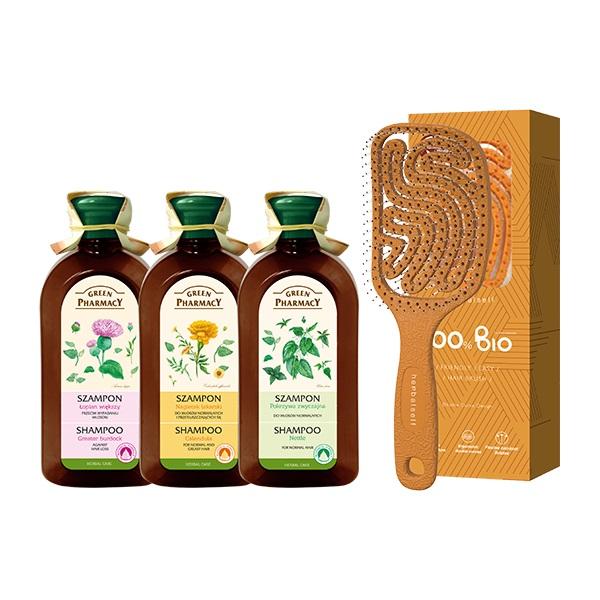 Green Pharmacy草本肌曜 草本強健洗髮350ml 任2入 贈Herbalself活氧按摩梳