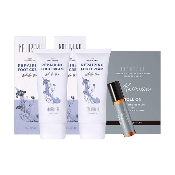 Naturero植淨林 密集修護嫩足霜100ml 2入 贈精油滾珠10ML