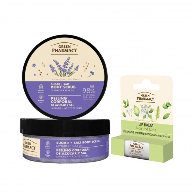 Green Pharmacy草本肌曜 身體磨砂膏200ML 贈草本護唇膏3.6G