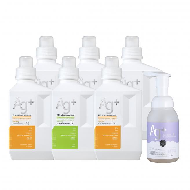 Naturero植淨林 銀離子抗菌洗衣精1000ml任6入 贈銀離子貼身衣物手洗精200ML