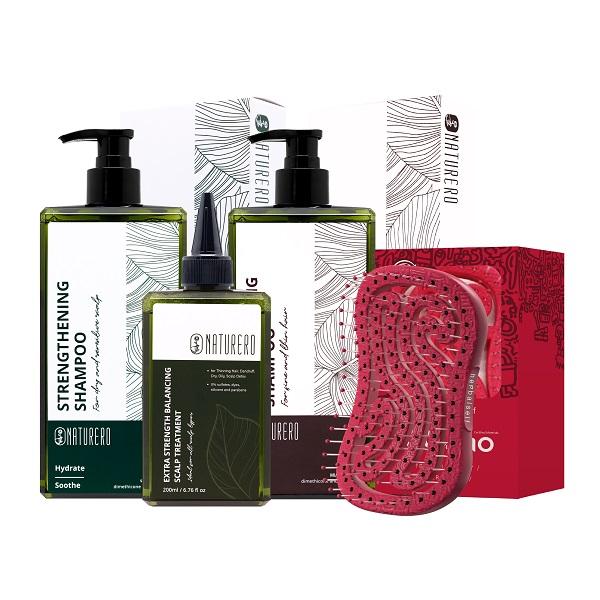 Naturero植淨林 強健洗髮精400ml任2入+頭皮平衡淨化液200ml 贈活氧寶貝梳