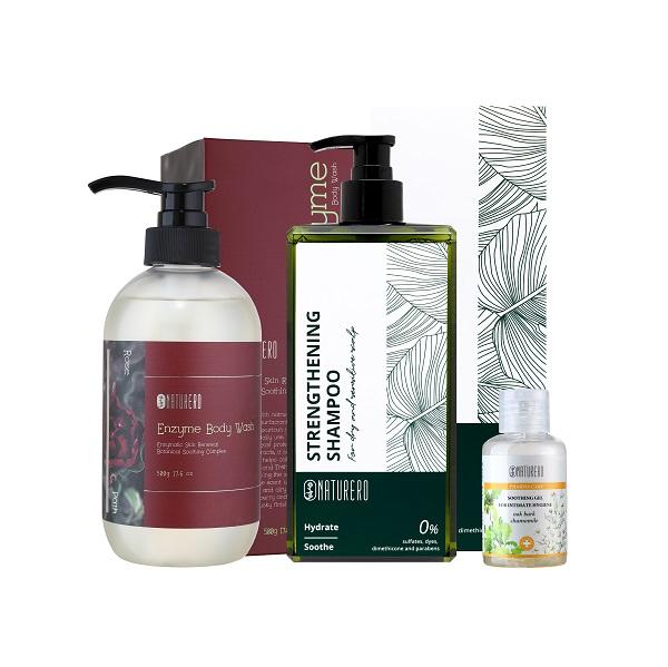 Naturero植淨林 酵母沐浴露500G 任1入+強健洗髮精400ML 任1入 贈NR私密潔膚露50ML